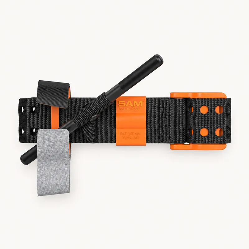 SAM XT Extremity Tourniquet on a plain background. Named device only. No injury imagery.